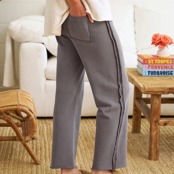 NEW Frank & Eileen Bella Drawstring Sweatpants in Elephant Grey - Picture 2 of 6